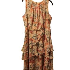 Emma & Michele Dress Women's XL No Sleeve Halter Floral NWT